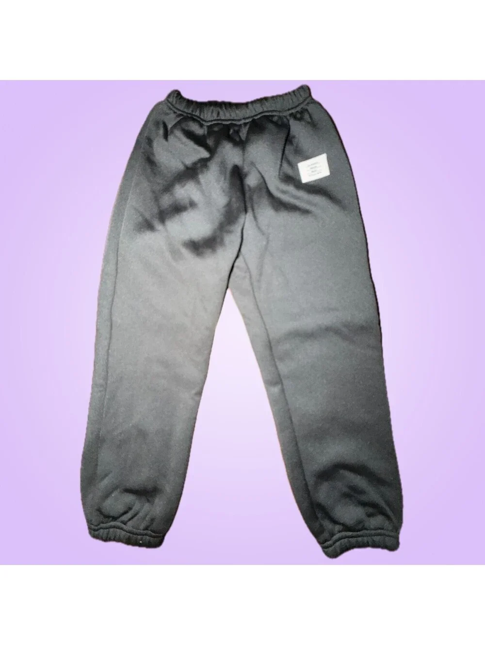 SHEIN New Girls Size 6Y Black Sherpa-Lined Jogger Sweatpants